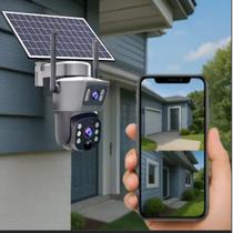 Câmera IP Solar 4K com Visão Noturna Colorida