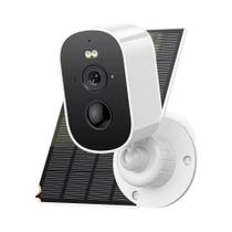 Câmera IP Solar Externa 6MP Sem Fio WiFi 3K HD Bateria De 4800mAh Alarme De Movimento PIR Visão