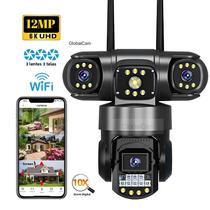 Câmera IP V380 pro WiFi De 12MP 6K Com Lente Tripla Para Exterior, Visão Noturna, Monitoramento De