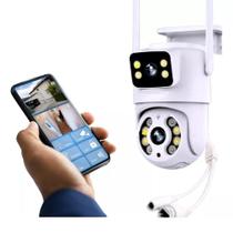 Câmera IP Wi-fi Lentes Dupla Externa Prova D'água Infravermelho HD 1080P