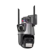 Câmera IP WiFi 4K HD Com Lente Dupla 5MP PTZ Para Exterior Com Rastreamento Automático E Vigilância Câmera IP WiFi 4K HD Com Lente Dupla 5MP PTZ Para Exterior Com Rastreamento Automático E Vigilância