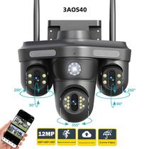 Câmera IP WiFi 6K 12MP Com Lente Tripla, Zoom De 10X, Detecção De Movimento Para Vigilância Externa Câmera IP WiFi 6K 12MP Com Lente Tripla, Zoom De 10X, Detecção De Movimento Para Vigilância Externa