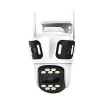 Câmera IP Wifi À Prova D'água De Lente Dupla 6K 12MP AI Auto Tracking CCTV Com Alarme De Luz