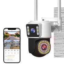 Câmera IP Wifi de Segurança Externa, Lente Dupla, Tela Dupla, 3mp+3mp, Detecção de Movimento, Vigilância Colorida Câmera IP Wifi de Segurança Externa, Lente Dupla, Tela Dupla, 3mp+3mp, Detecção de Movimento, Vigilância Colorida