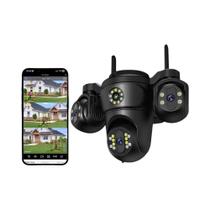 Câmera IP WiFi Externa 15MP Com Três Lentes, Monitor De Vídeo HD De 8MP Com Detecção Humana Por IA, Câmera IP WiFi Externa 15MP Com Três Lentes, Monitor De Vídeo HD De 8MP Com Detecção Humana Por IA,