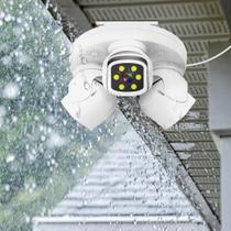 Câmera IP WiFi Externa PTZ De Lente Tripla 6K 15MP HD Com Tela De 3 Polegadas E Rastreamento