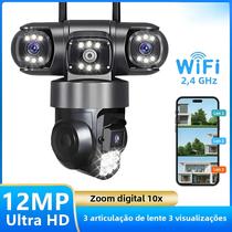 Câmera IP WiFi V380 Pro - 12MP 6K, Visão Noturna e À Prova D'Água