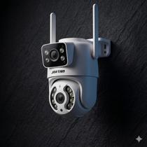 Câmera Jortan Wifi Lente Dupla 1080p Visão Noturna Branca