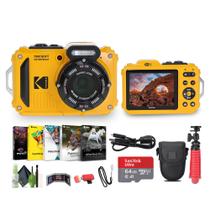 Câmera KODAK PIXPRO WPZ2 robusta à prova d'água 16MP amarela