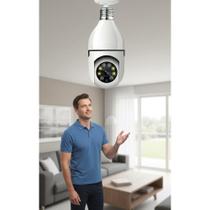 Câmera Lâmpada 360 Wifi Giratória Sem Fio Branca Segurança Câmera Lâmpada 360 Wifi Giratória Sem Fio Branca Segurança