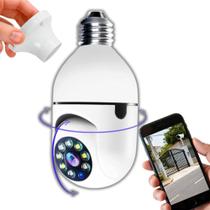 Câmera Lâmpada de Segurança Inteligente para Bocal E27 Monitoramento por APP Via WIFI Câmera 360