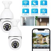 Camêra Lampada E27 Monitoramento Segurança Visão Noturna 360 Prova Dágua
