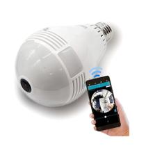 Câmera Lâmpada Espiã 360 Hd Led Wifi Alarme Visão Noturna