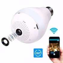 Câmera Lâmpada Espiã Wifi HD Ip Led Panorâmica Vr 360º com Áudio - Vr cam