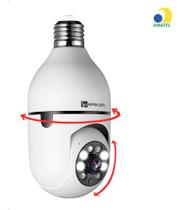 Camera Lâmpada Espia Wifi Ip Segurança Panoramica Giratoria