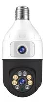 Câmera Lâmpada Fullhd Wifi Com Visao Dupla E Noturna Sem Fio Facil Instalação