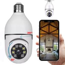 Camera Lâmpada Giratória IP 1080p Externa Zoom Prova Dágua Noturna Giro 360 Robozinha