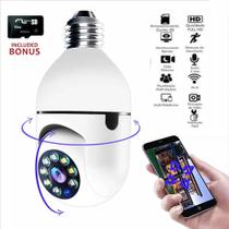 Câmera lampada inteligente Wireless infra IP Full HD 2.0 MP, Holofote, Auto Tracking c/ Cartão 16gb