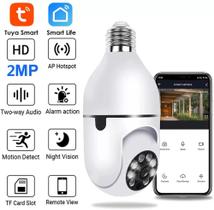 Câmera lâmpada ip segurança com visão noturna sensor de presença alarme e alerta no celular