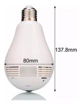 Câmera Lampada Ip Segurança Vr 360 Panoramica Espia Wifi