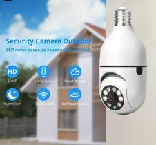 Câmera Lâmpada IP WiFi 360 Segurança FullHD Bivolt com Visão Noturna