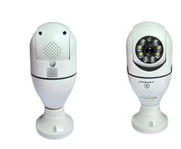 Camera Lampada Monitoramento 1080p Hd Visão Noturna Wifi