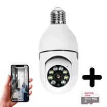 Camera lampada robo wifi com audio cartão de memoria E aplicativo no celular para acesso remoto