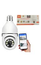 Câmera Lâmpada Segurança Ip Lâmpada Wifi Full Hd Visão Noturna Áudio Cor Branco e Preto