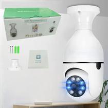 Câmera Lâmpada Wi-Fi 360 E27 2MP Visão Noturna Detecção de Movimento Áudio Bidirecional A6 2.4GHz
