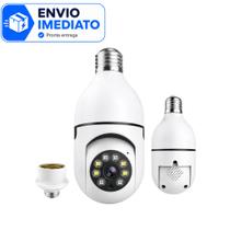 Câmera Lâmpada WiFi 360 3MP Soquete E27 Bivolt ICSEE Visão Noturna Áudio Pelo Celular Câmera Lâmpada WiFi 360 3MP Soquete E27 Bivolt ICSEE Visão Noturna Áudio Pelo Celular