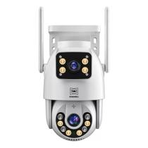 Câmera Lentes Dupla Prova D'água Ip App Yoosee Wifi Externa Cor Branco Câmera Lentes Dupla Prova D'água Ip App Yoosee Wifi Externa Cor Branco