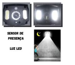 Câmera Manequim Falsa Painel Solar Luz Led Piscando Sensor