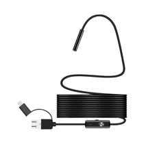Câmera Mini Flexível 1200P MicroUSB TYPE-C Endoscópio De Inspeção De Vídeo Para PC Android Carro