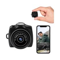 Câmera Mini HD 1080P Portátil Gravador De Vídeo Retro Com Tela, Lâmpada Flash E Dock Para Bateria