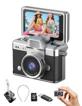 Câmera Mini Keychain DOLLRANK 1080P com Tela LCD Flip de 1,47" e 32 GB Câmera Mini Keychain DOLLRANK 1080P com Tela LCD Flip de 1,47" e 32 GB