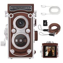 Câmera Mini Retrô TLR JH 24MP 1080P FHD Zoom 16x Câmera Mini Retrô TLR JH 24MP 1080P FHD Zoom 16x
