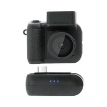 Câmera Mini Retro Ultra Compacta 1080P HD Com Tela, Lanterna E Dock Para Bateria Para Gravação De