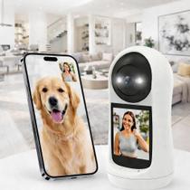 Câmera Monitoramento Pet Wi-Fi Cães e Gatos Visão Noturna