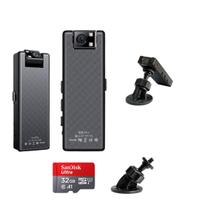 Câmera No Carro Micro Espiao Movimento 128g Com Suporte