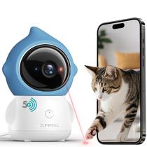 Câmera para animais de estimação ZUMIMALL Indoor 5G/2.4G WiFi com brinquedo a laser de 3 MP Câmera para animais de estimação ZUMIMALL Indoor 5G/2.4G WiFi com brinquedo a laser de 3 MP