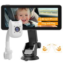 Câmera para Bebê no Carro Acer 1080P Visão Noturna Rotação 360