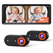 Câmera para Bebê para Carro LUCKVIEW BM5 MAX 7,2" Dupla 1080P