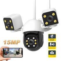 Câmera PTZ Externa WiFi 8K 15MP Com Três Lentes, Rastreamento Automático E Detecção Humana Para Câmera PTZ Externa WiFi 8K 15MP Com Três Lentes, Rastreamento Automático E Detecção Humana Para