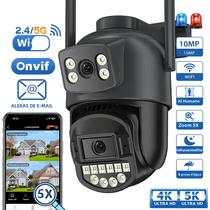 Câmera PTZ Wi-Fi Externa 5K 10MP BESDER Com Detecção Humana Por IA, Tela Dupla 4K 8MP, CCTV IP Com Câmera PTZ Wi-Fi Externa 5K 10MP BESDER Com Detecção Humana Por IA, Tela Dupla 4K 8MP, CCTV IP Com