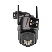 Câmera PTZ WiFi 6K Com 3 Lentes, Três Telas, Detecção Humana Por IA, À Prova D'água, Proteção IP 3K