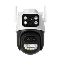 Câmera PTZ Wifi De 12MP 6K Com Lente Dupla, Zoom 8X, Detecção Humana Por IA, Câmera IP CCTV Externa