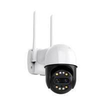 Câmera PTZ WiFi De 8MP Com Zoom Digital 8X, Lente Dupla, Visão Noturna, Detecção Humana, Vigilância
