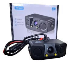 Câmera Ré Com 2 Sensores Estacionamento Visão Noturn Premium Câmera Ré Com 2 Sensores Estacionamento Visão Noturn Premium