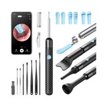 Câmera Recarregável Wi-Fi Para Remoção De Cera De Ouvido 8MP Com Conjunto De 6 Colheres Para Limpeza Câmera Recarregável Wi-Fi Para Remoção De Cera De Ouvido 8MP Com Conjunto De 6 Colheres Para Limpeza