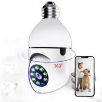 Câmera Robô Inteligente Lâmpada E27 Wifi Visão Noturna Hd